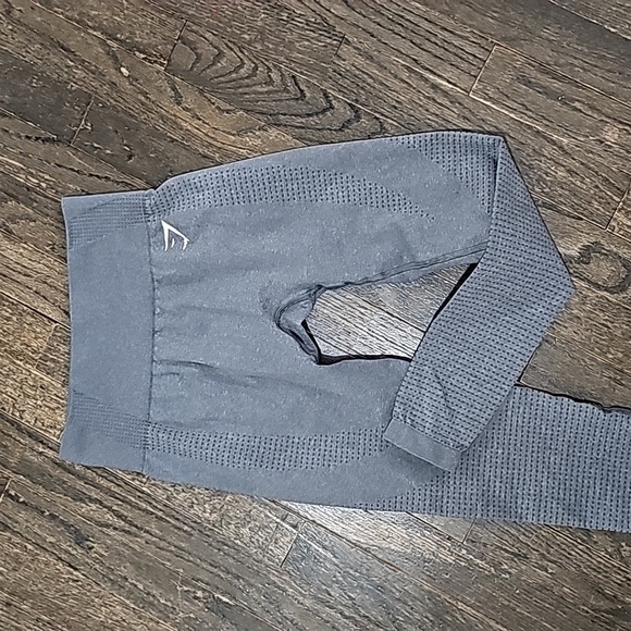 GYM SHARK gray seamless leggings tights workout sz S - Picture 1 of 4